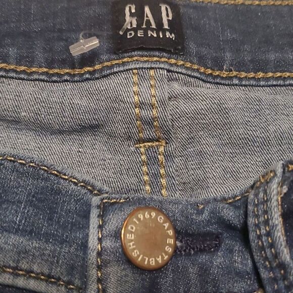 Gap jeans women's size 0 size 25R blue true skinny demin jeans size 0 / … - Picture 11 of 12